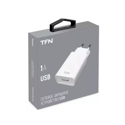 Сетевое зарядное устройство TFN USB 1A (TFN-WC1U1AWH) White